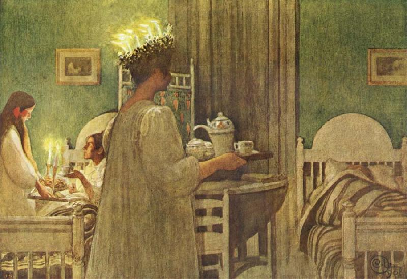 Carl Larsson Lucia Morning china oil painting image
